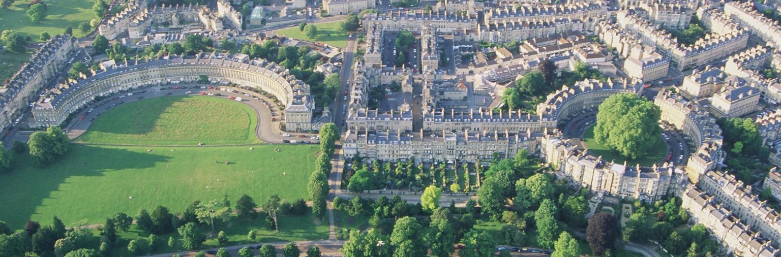 Aerial View of the Royal Crescent