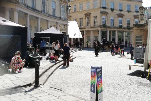 Persuasion filming in Hot Bath Street